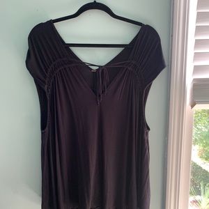 Free People Black Flowy Top